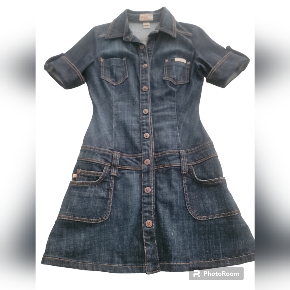 FRANKIE B. Vintage Denim dress. Size 6 blue denim